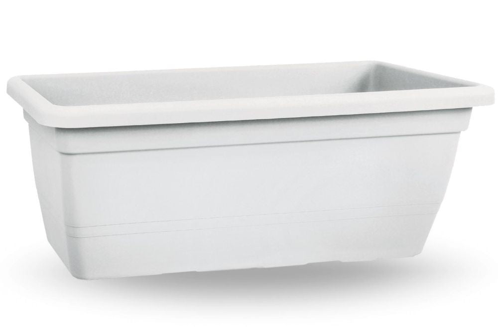 Fioriera con Interno Rimovibile Bianco 37 / 64 L PP Rattan Fioriera con Interno Rimovibile Bianco 37 / 64 L PP Rattan